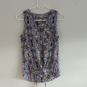 Lucky Brand Button Down Sleeveless Top